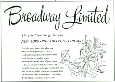 Broadway train ad