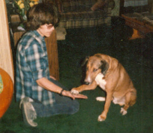 Michael and dog Sam